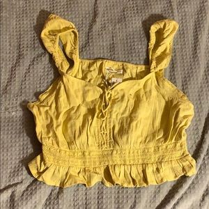 yellow aeropostale tank/crop top
